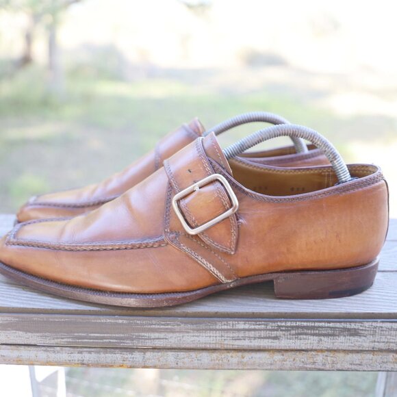 StefanoBi 9.5 Italian Brown Monkstrap Mens Dress Shoes main image 15